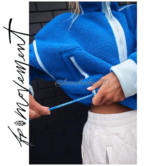 FP MOVEMENT Mountain High Half Zip Fleece Mid Atlantic Combo Large NWOT - Picture 2 of 6